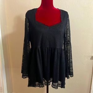 Black lace blouse
